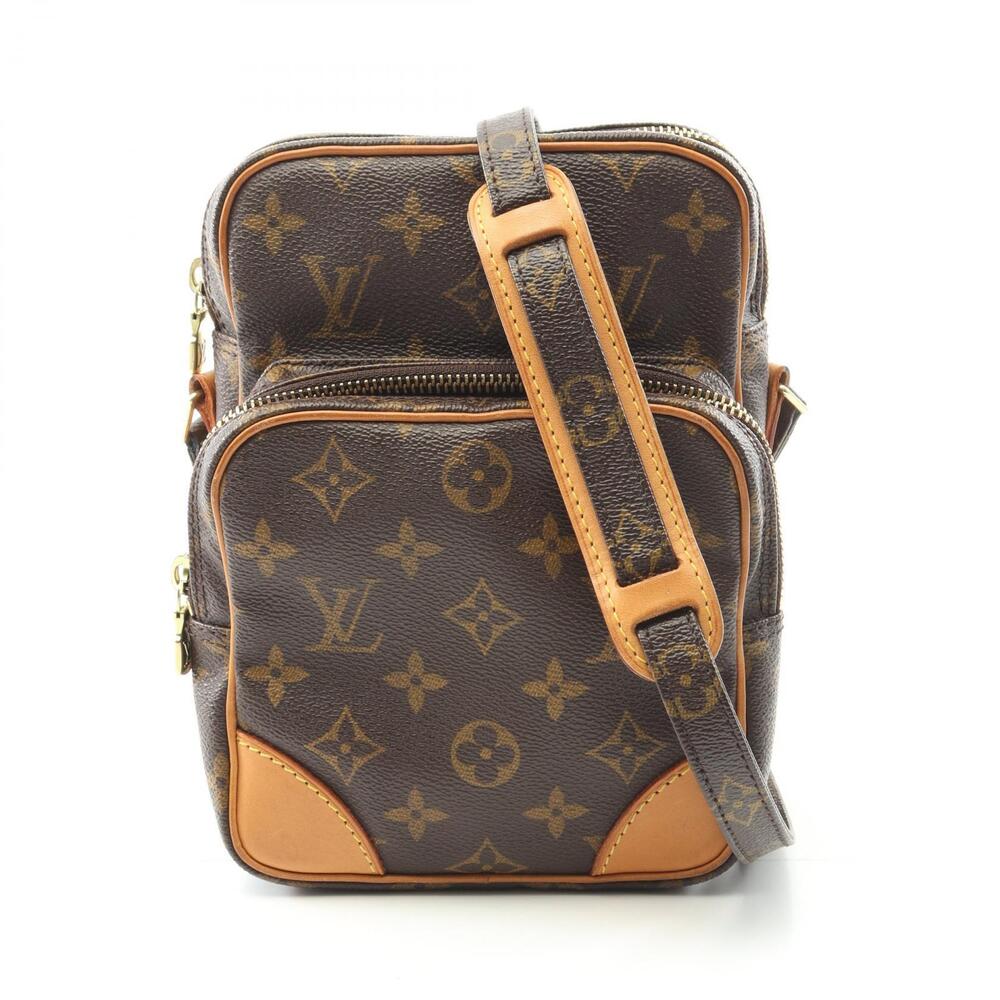 Louis Vuitton Amazon Shoulder Bag Canvas Leather Monogram Brown